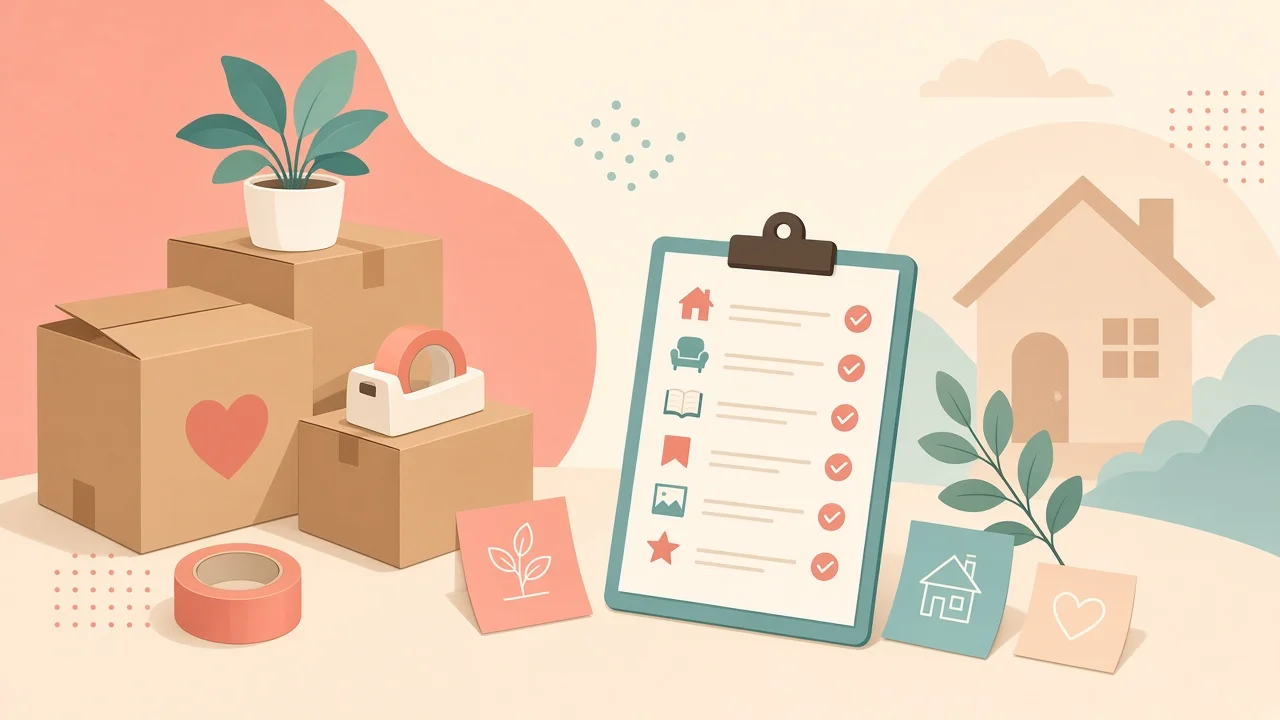 Organizing moving preparation links — explanatory image based on linqlo's actual interface