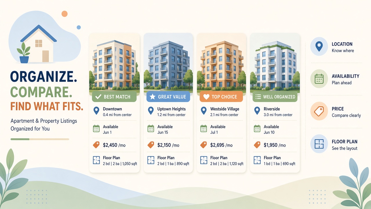 Keep property options and your notes together — illustration based on actual linqlo screens